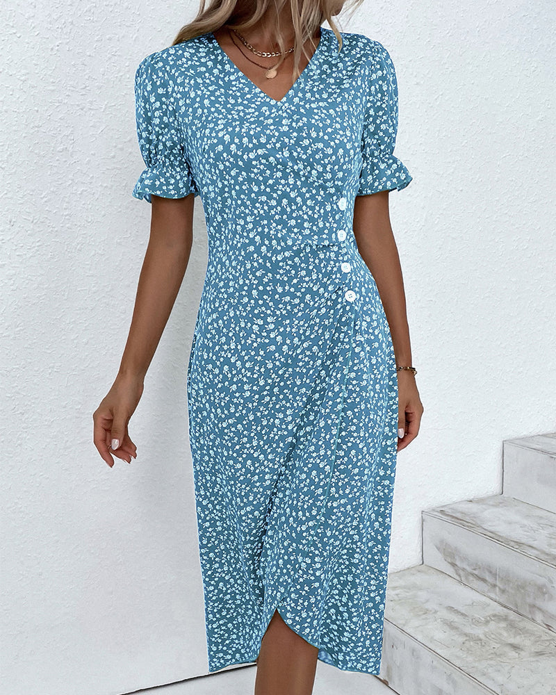 Ellaine – Blumenkleid mit Bauchbedeckung