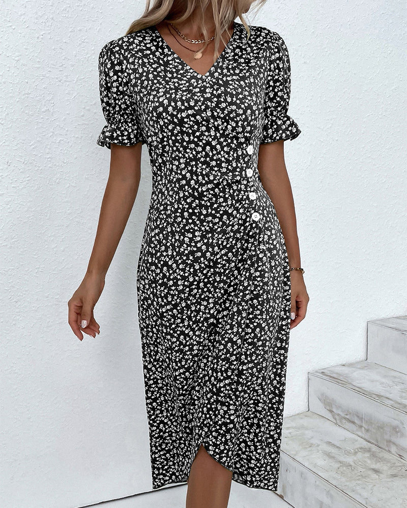 Ellaine – Blumenkleid mit Bauchbedeckung
