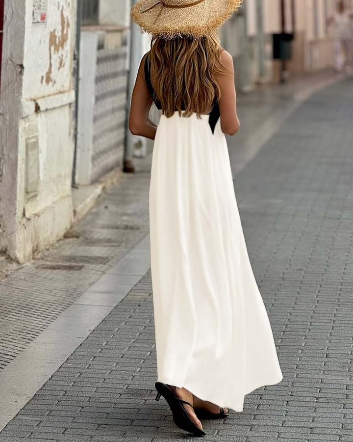 Ariane | Elegantes Abendkleid mit gekreuztem Ausschnitt und offenem Rücken