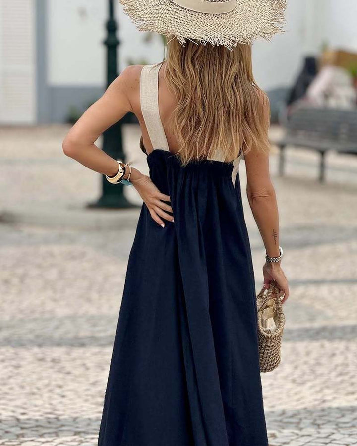 Ariane | Elegantes Abendkleid mit gekreuztem Ausschnitt und offenem Rücken