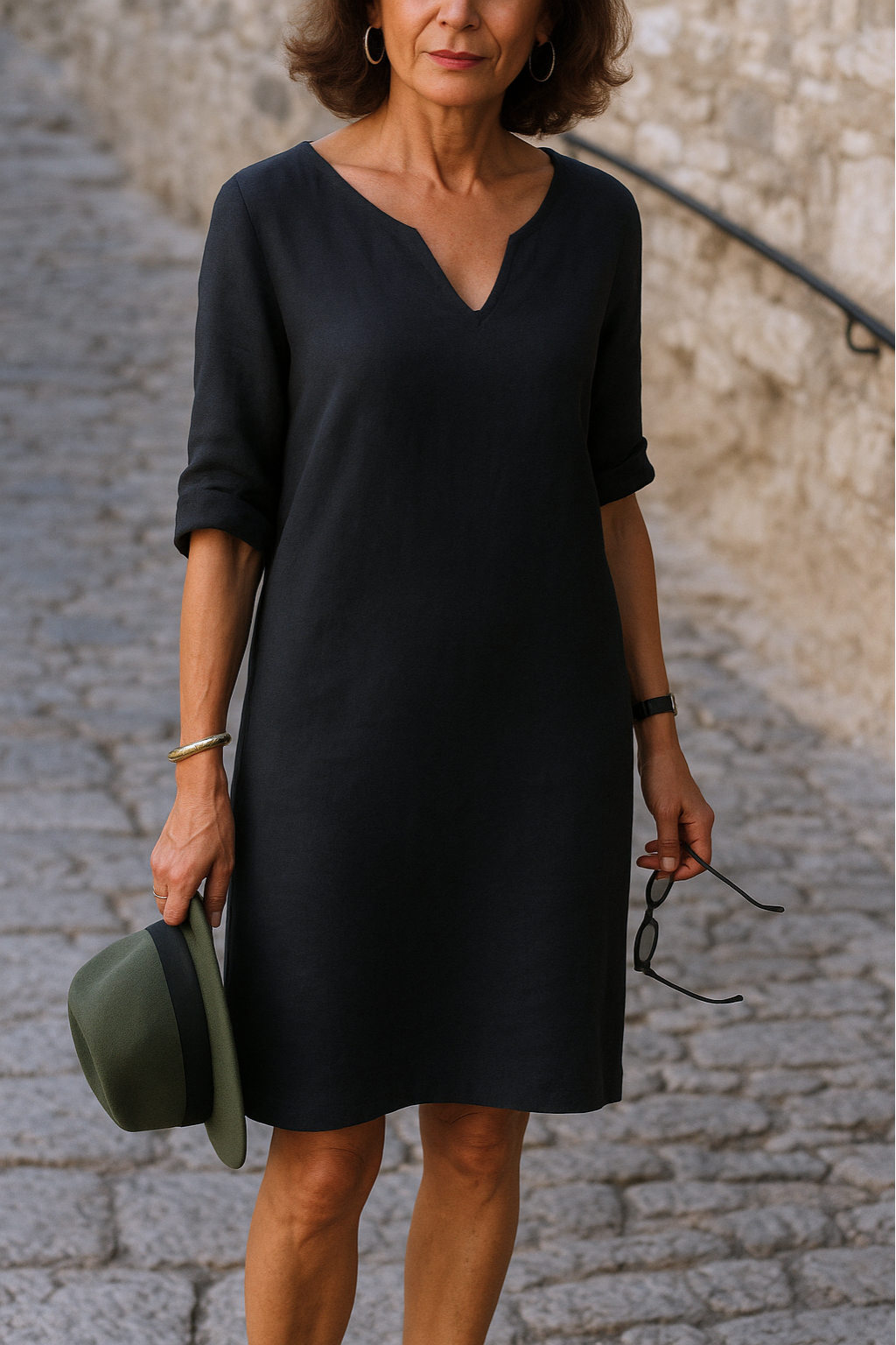 Elvy | Elegantes V-Ausschnitt-Kleid
