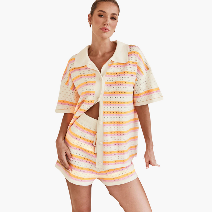 Goldie – Offenes Strick-Co-Ord-Set