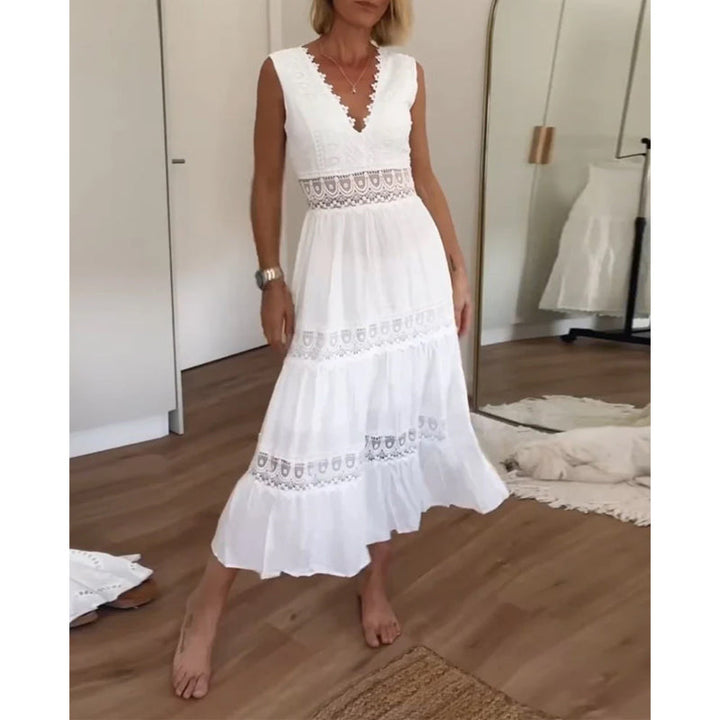 Aurélie™ | Elegantes Spitzenkleid mit V-Ausschnitt