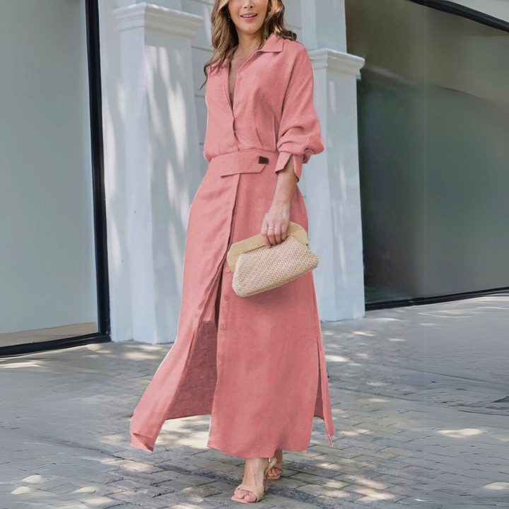 Jeanette™ | Elegantes Maxikleid mit V-Ausschnitt