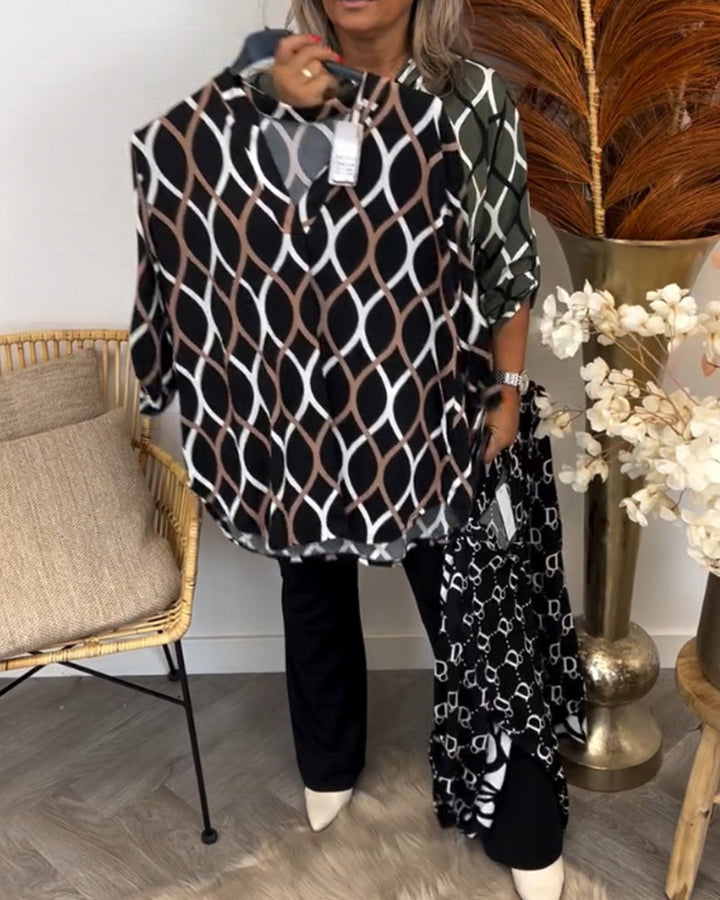 Janny™ | Legere Bluse mit langen Ärmeln und elegantem Muster