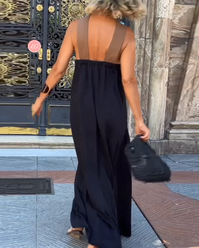 Ariane | Elegantes Abendkleid mit gekreuztem Ausschnitt und offenem Rücken