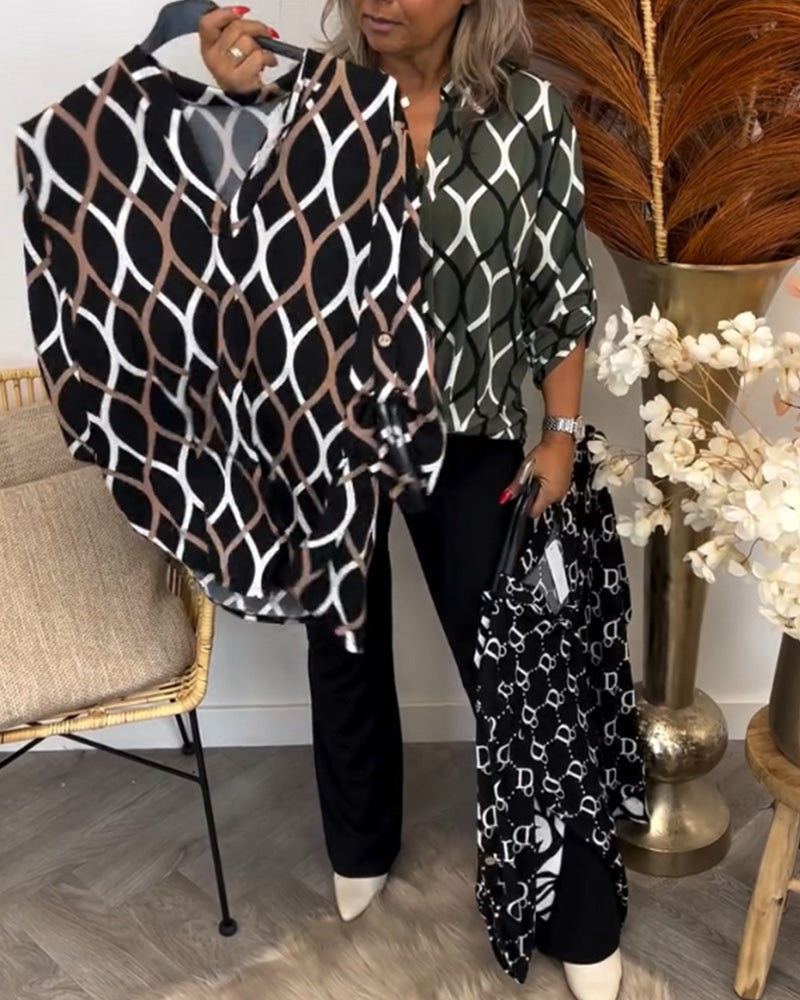 Janny™ | Legere Bluse mit langen Ärmeln und elegantem Muster