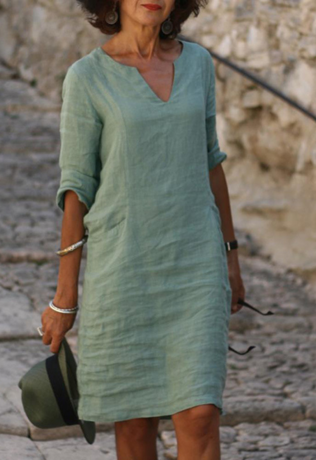 Elvy | Elegantes V-Ausschnitt-Kleid