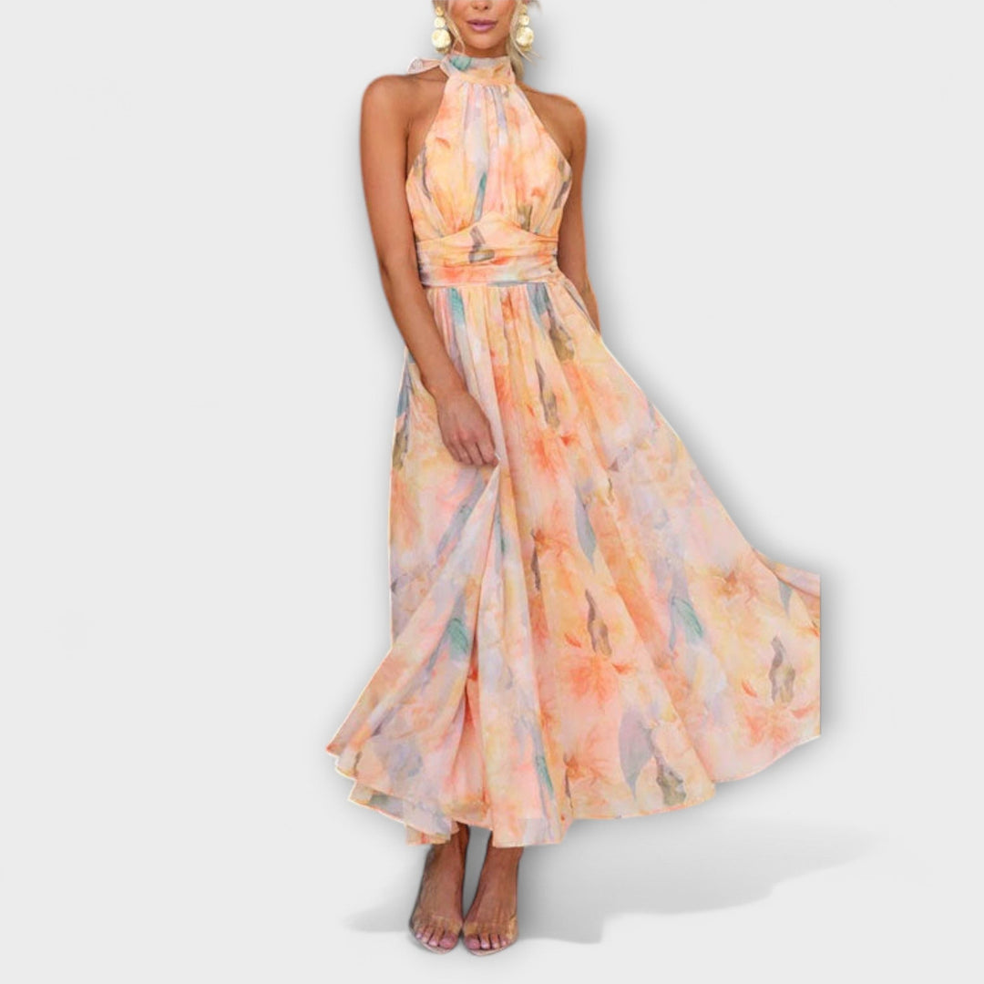 Dreamflow Wasserfarben Maxi Kleid