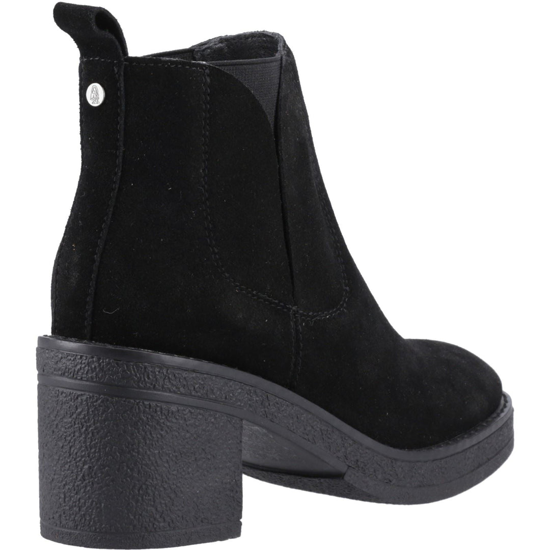 Hush Puppies Felicia Wildleder Damen Schwarze Absatz Chelsea Boots