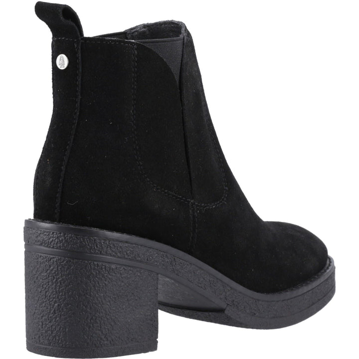 Hush Puppies Felicia Wildleder Damen Schwarze Absatz Chelsea Boots