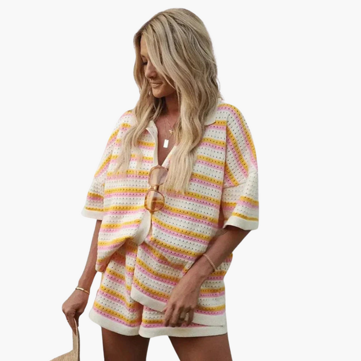Goldie – Offenes Strick-Co-Ord-Set