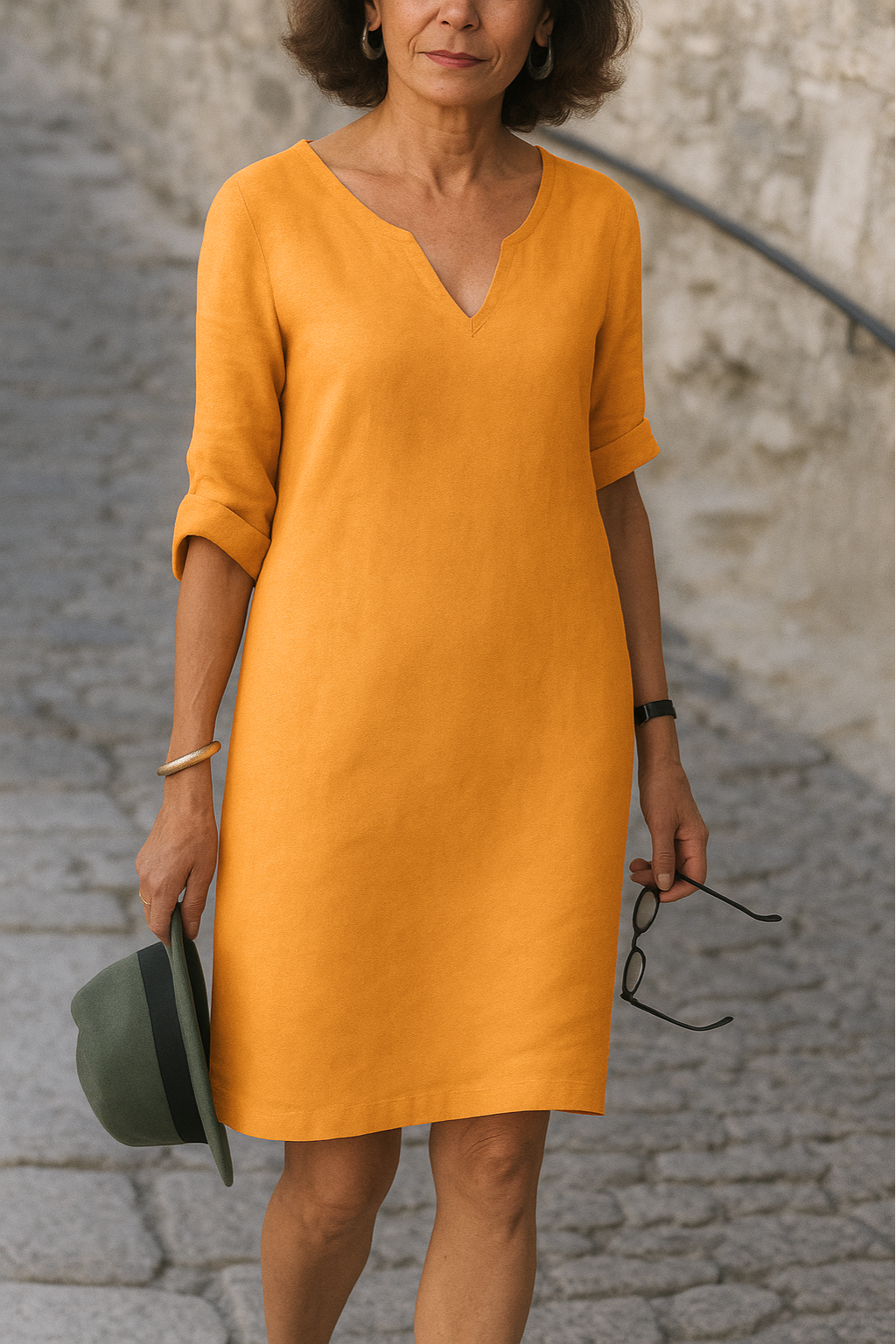 Elvy | Elegantes V-Ausschnitt-Kleid