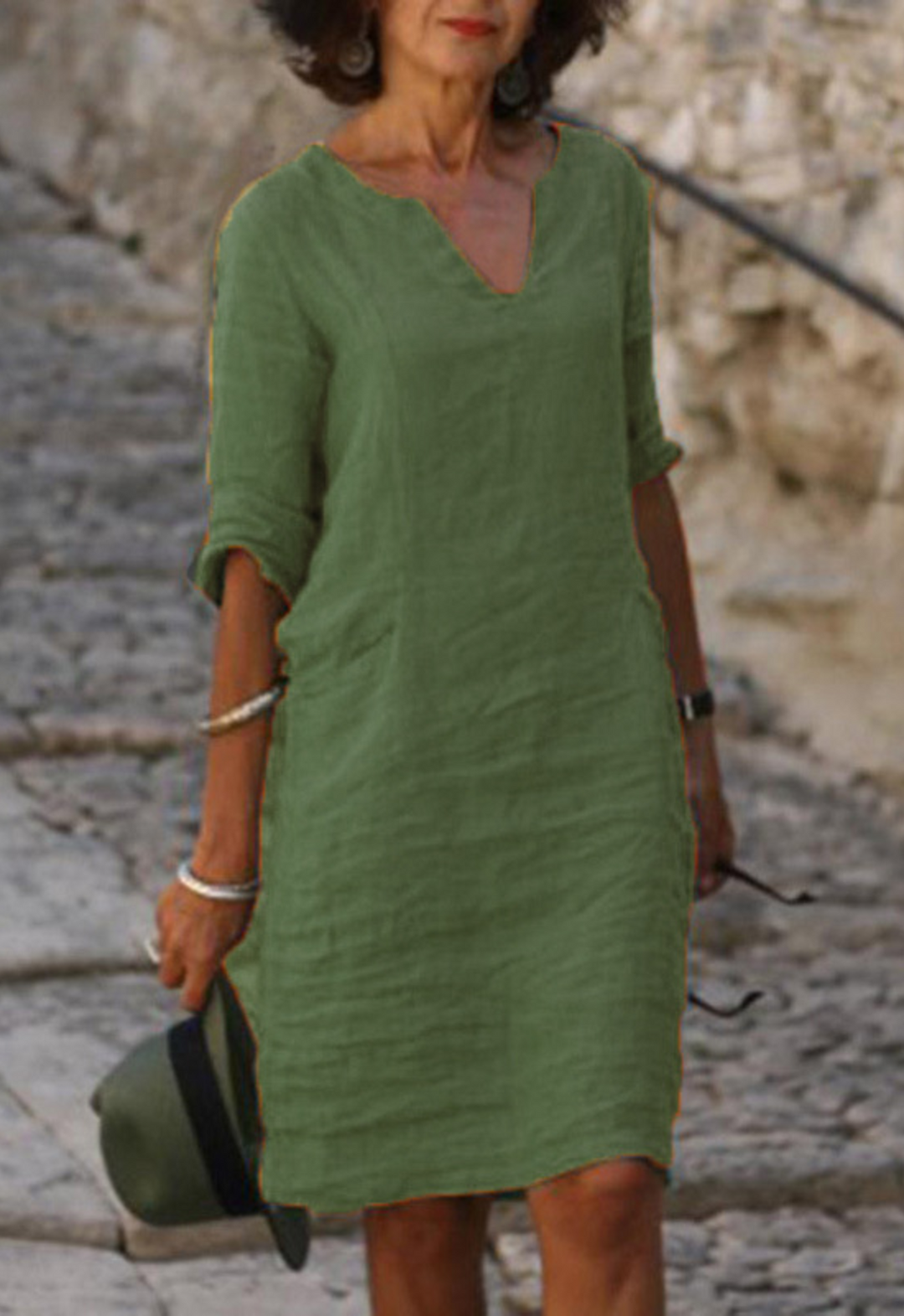 Elvy | Elegantes V-Ausschnitt-Kleid
