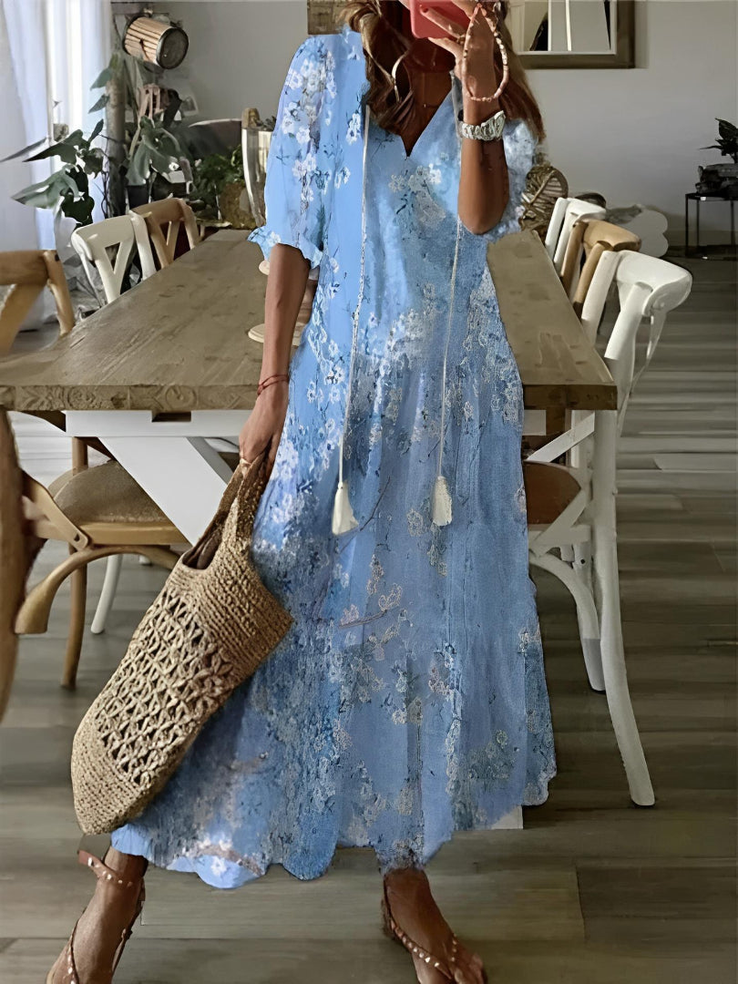 SOPHIA | BOHO VINTAGE V-AUSSCHNITT SOMMERKLEID