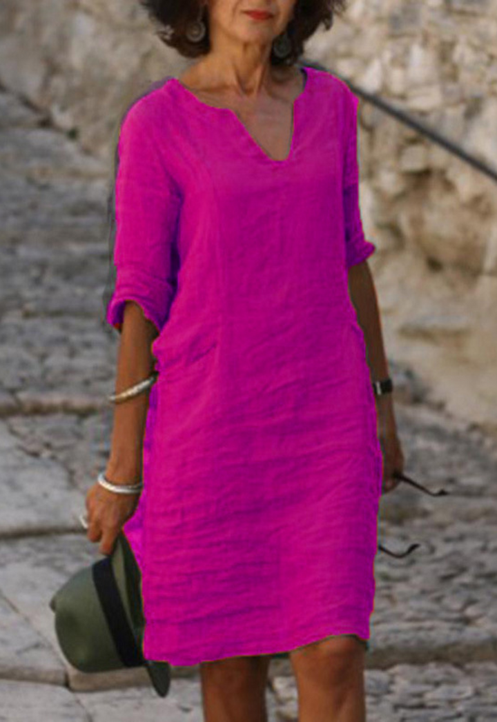 Elvy | Elegantes V-Ausschnitt-Kleid