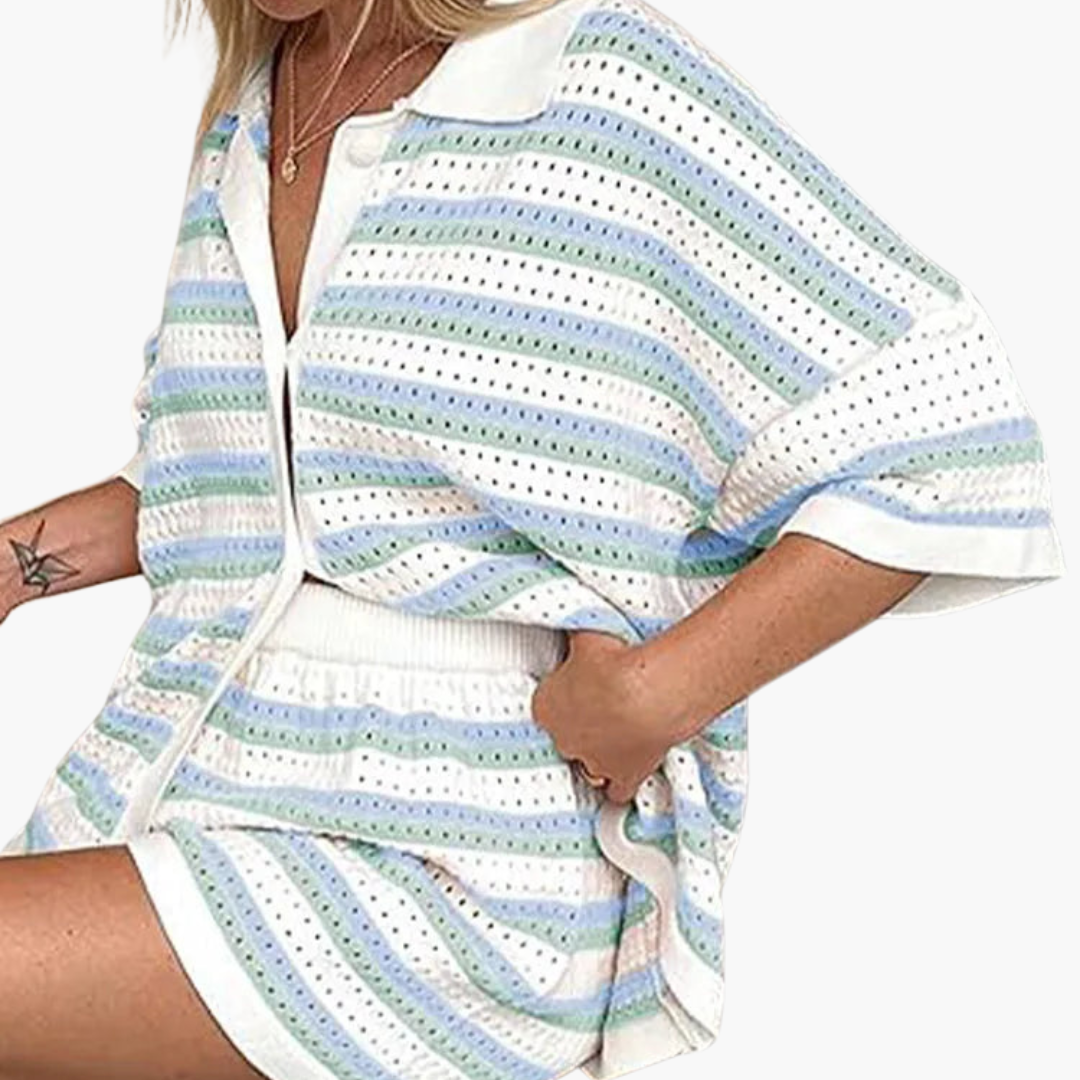 Goldie – Offenes Strick-Co-Ord-Set