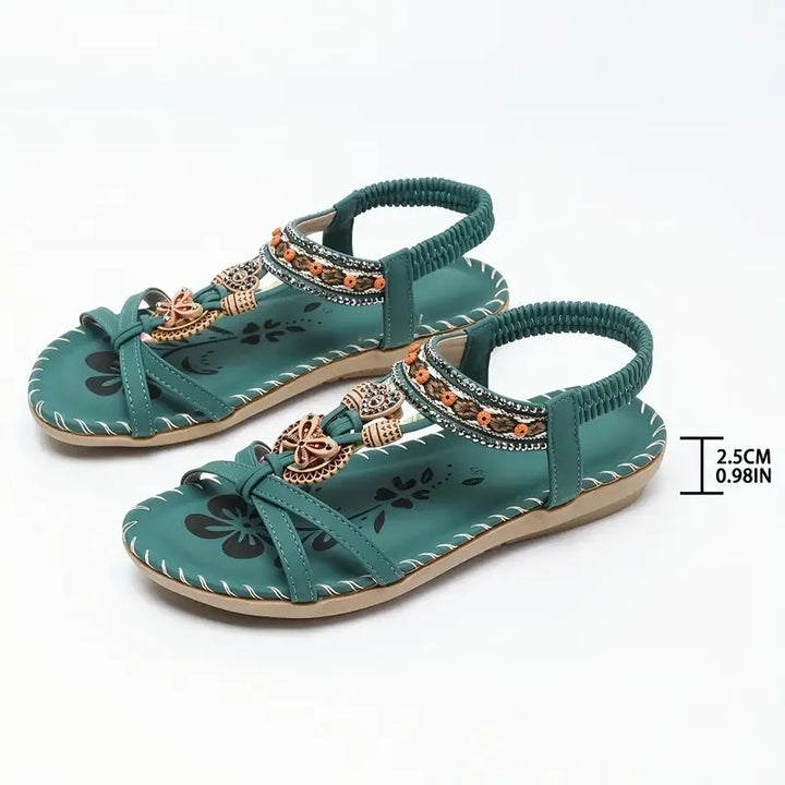 Colella | Elegante Sandalen mit Blumen und einem Strass-Schmetterling