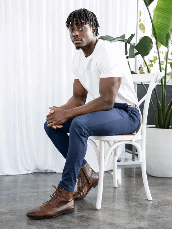 Noa Stretch Pants - Blue