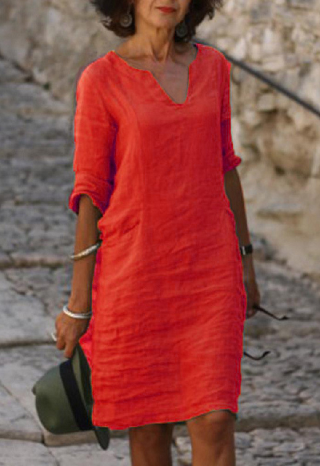 Elvy | Elegantes V-Ausschnitt-Kleid