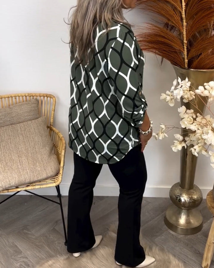 Janny™ | Legere Bluse mit langen Ärmeln und elegantem Muster