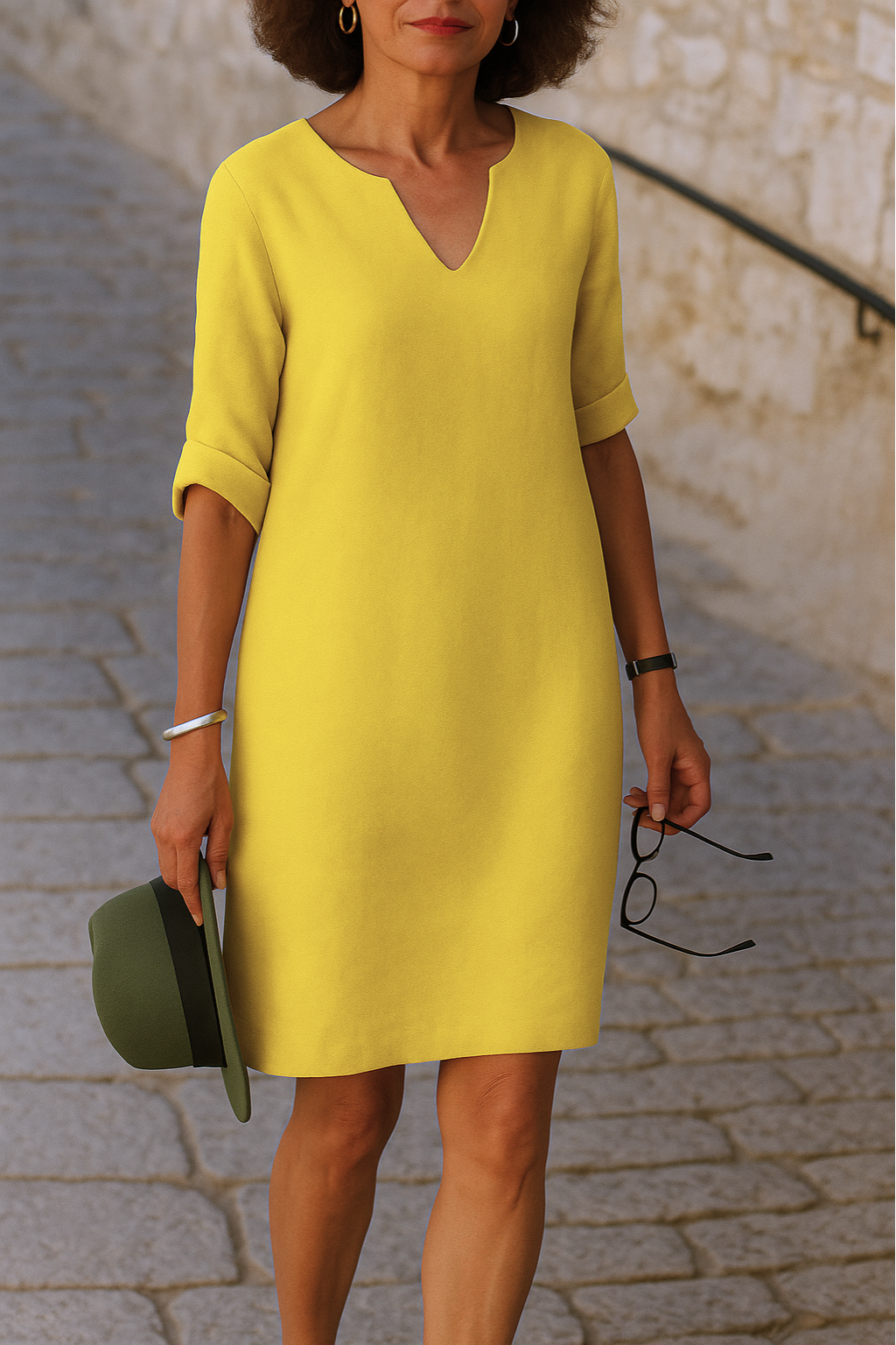 Elvy | Elegantes V-Ausschnitt-Kleid
