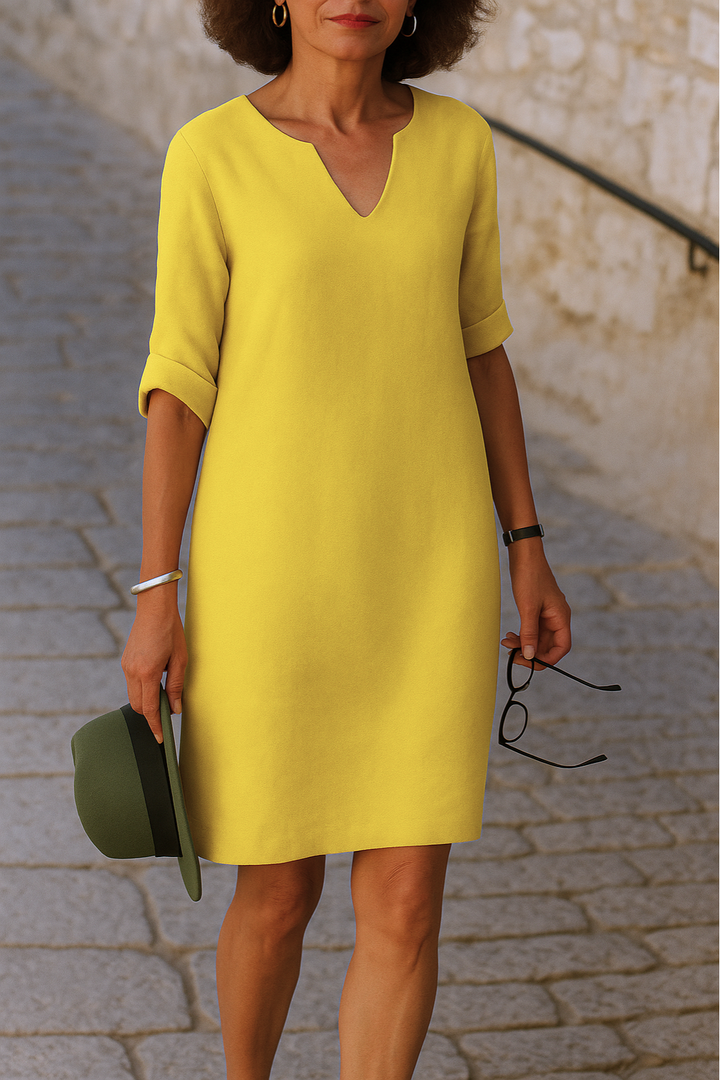 Elvy | Elegantes V-Ausschnitt-Kleid