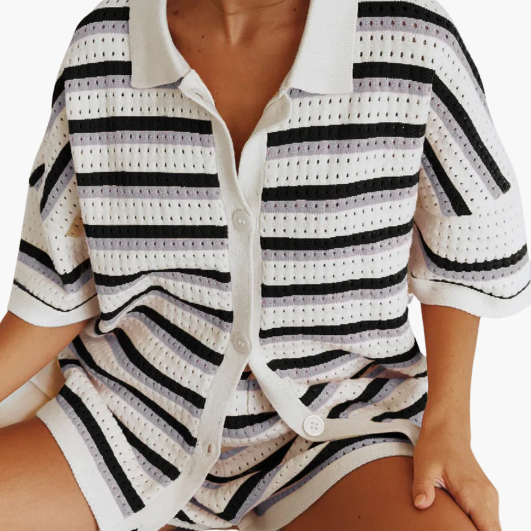 Goldie – Offenes Strick-Co-Ord-Set