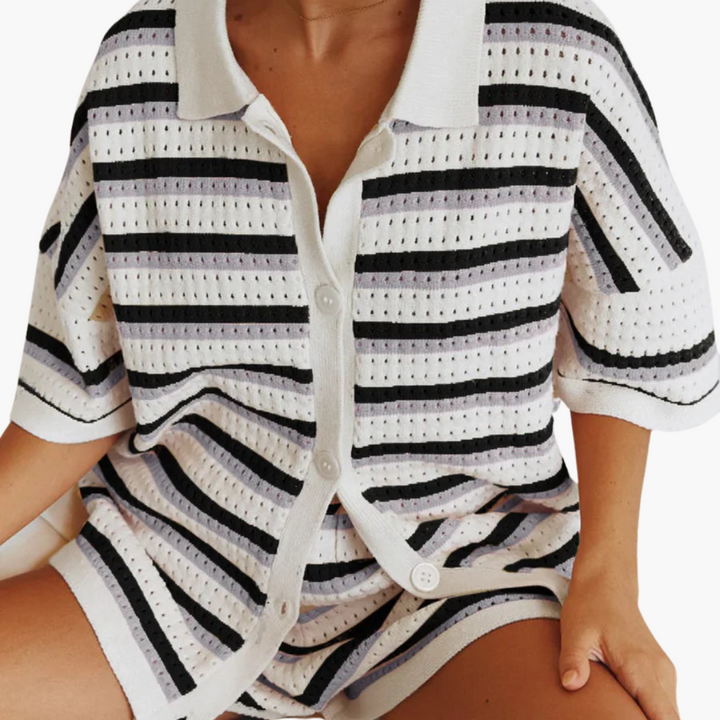 Goldie – Offenes Strick-Co-Ord-Set