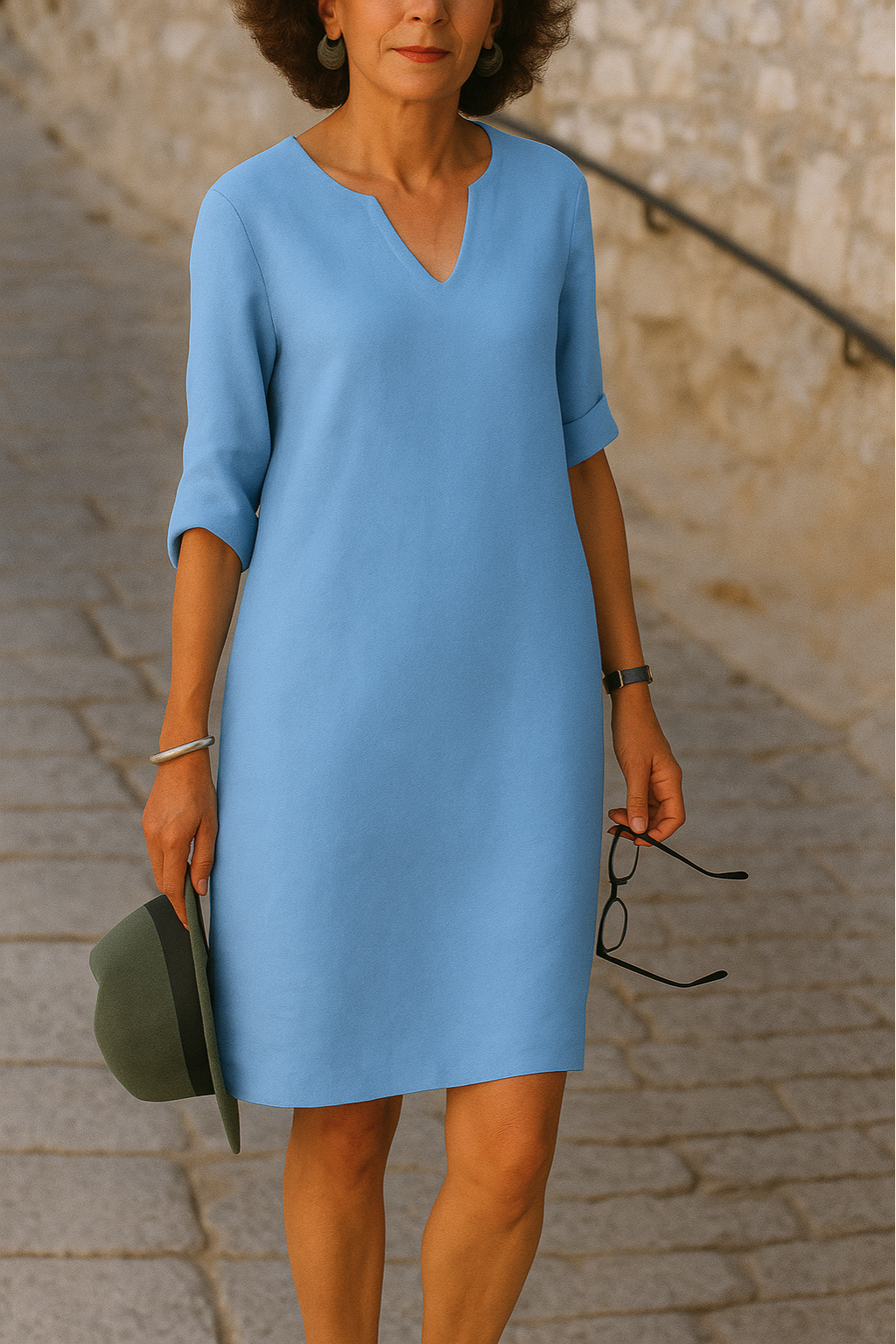 Elvy | Elegantes V-Ausschnitt-Kleid