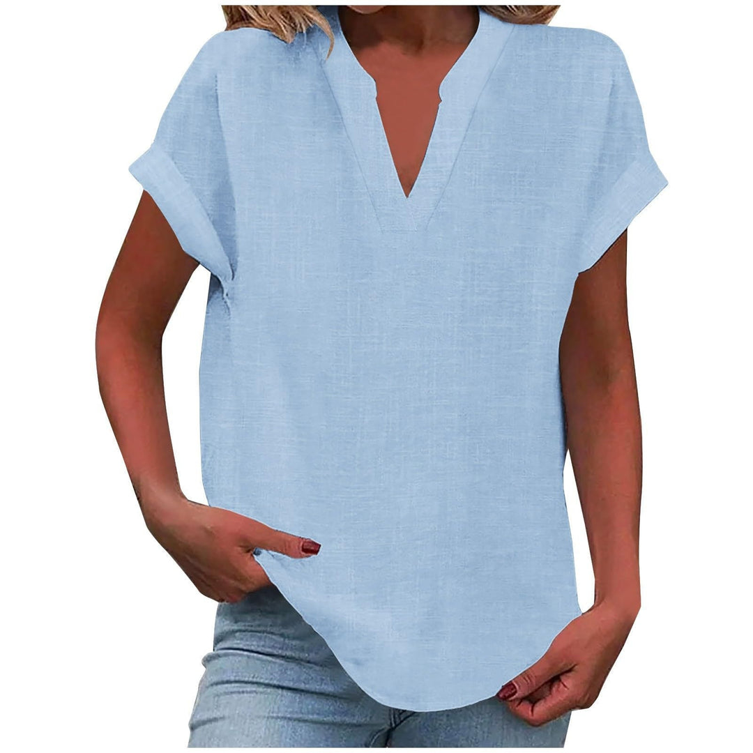 Xavina – Entspannte V-Ausschnitt Bluse