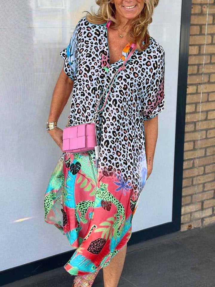 Marcie – Midikleid mit gemischtem Druck
