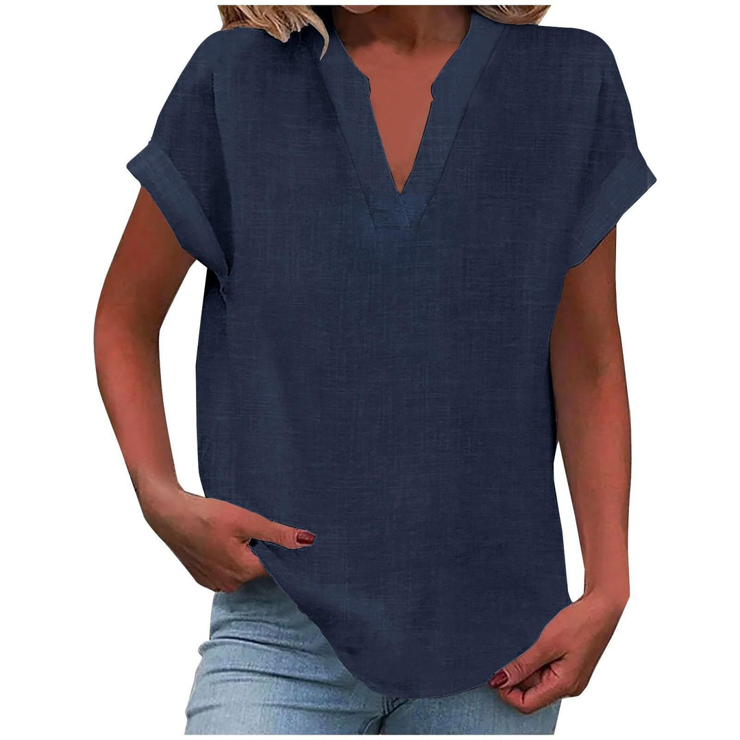 Xavina – Entspannte V-Ausschnitt Bluse