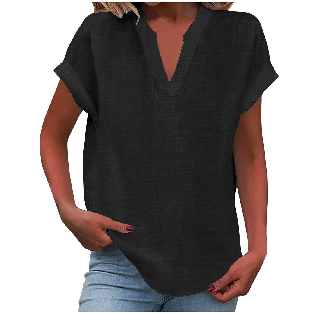 Xavina – Entspannte V-Ausschnitt Bluse
