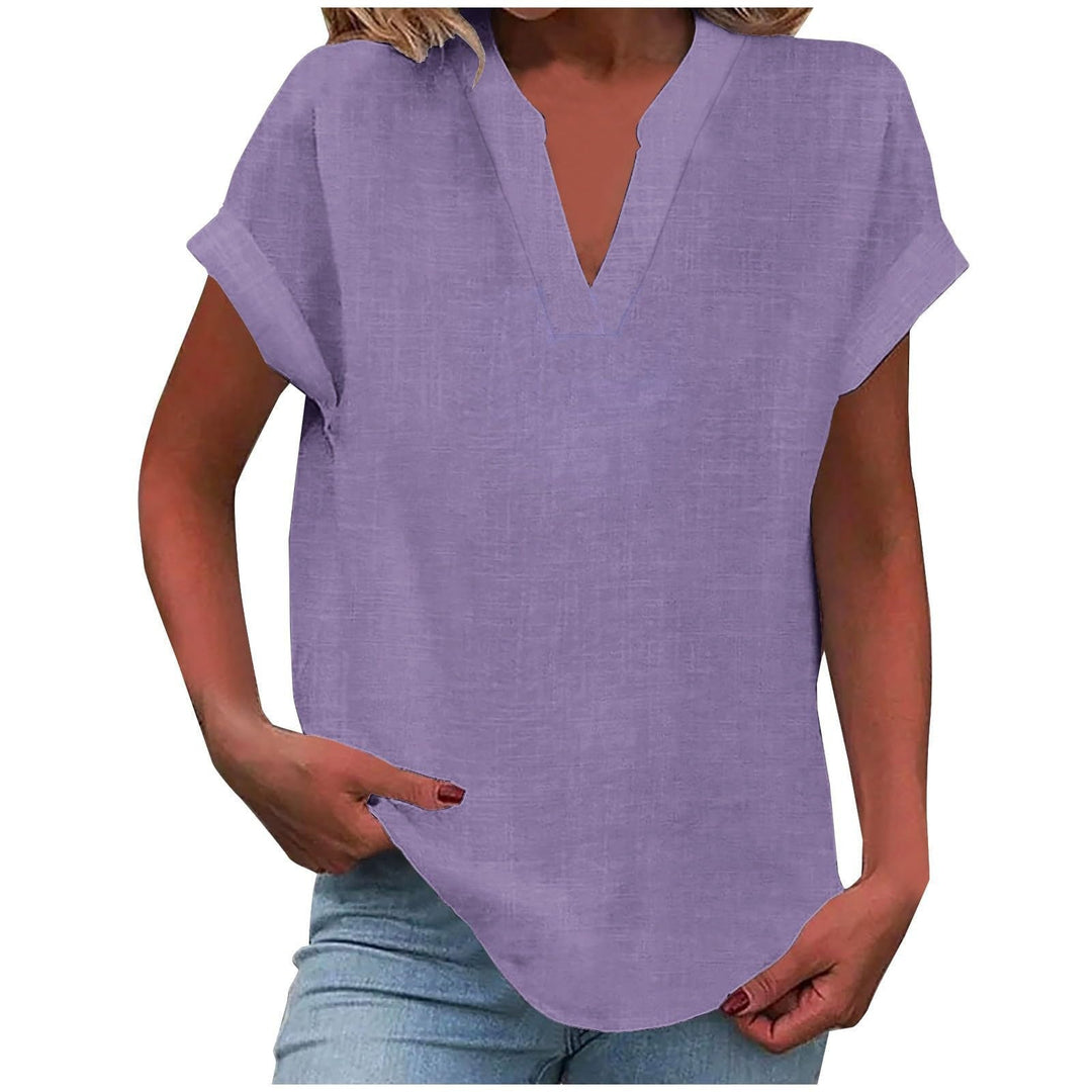 Xavina – Entspannte V-Ausschnitt Bluse