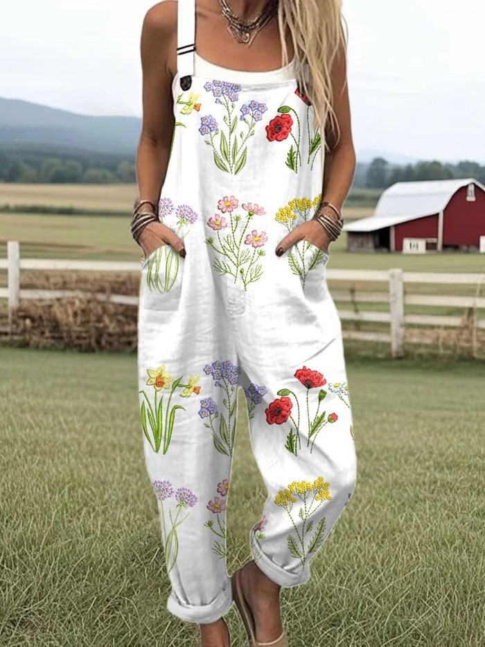 Noëlle | Jumpsuit mit vintage Blumenmuster
