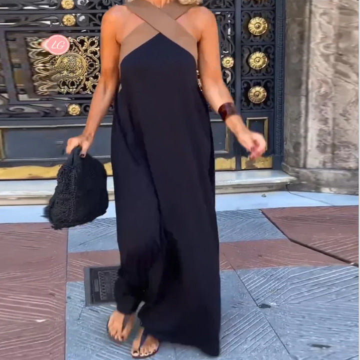Ariane | Elegantes Abendkleid mit gekreuztem Ausschnitt und offenem Rücken