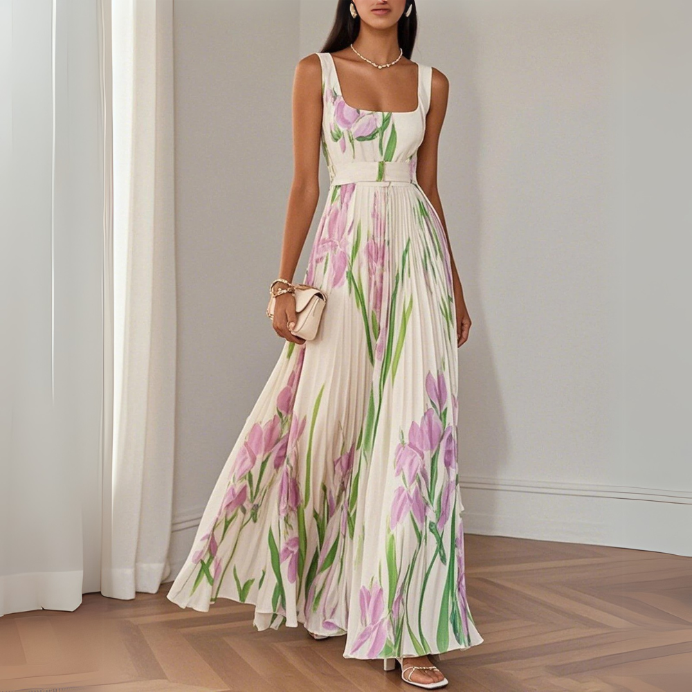 Revina™ Elegantes Florales Maxikleid